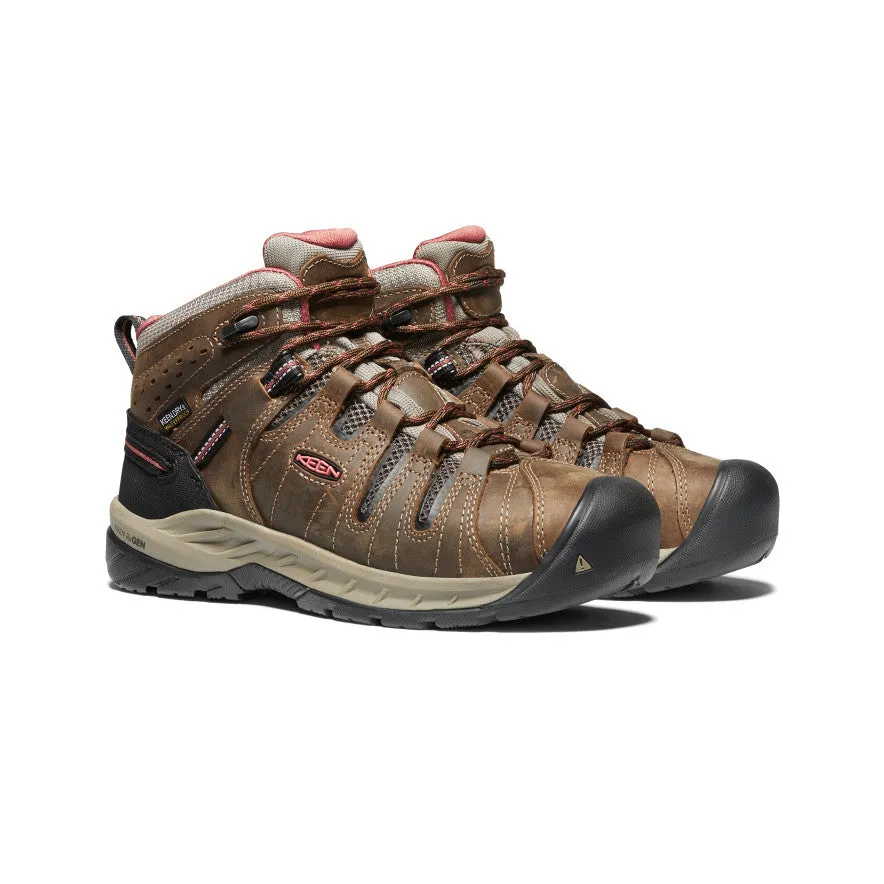 Women's Flint II Waterproof Boot (Soft Toe)  |  Cascade Brown/Brick Dust